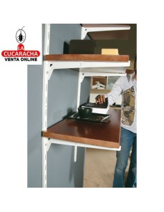 SOPORTE ACERO SIMPLE ESTANTERIAS CREMALLERA MODELO 8500.