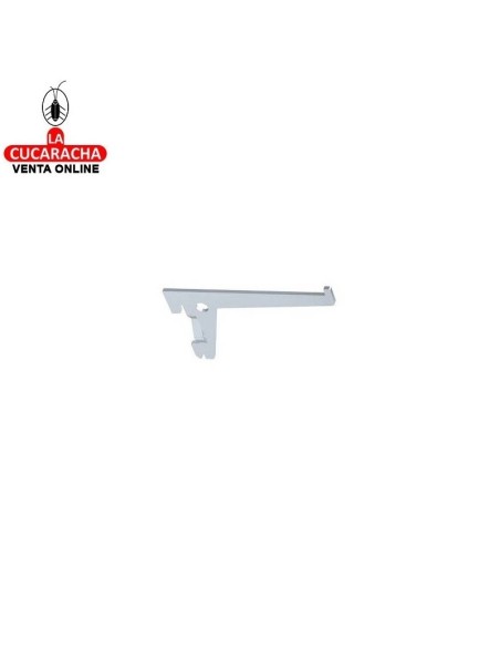 SOPORTE ACERO SIMPLE ESTANTERIAS CREMALLERA MODELO 8600 COLOR GRIS METALIZADO.