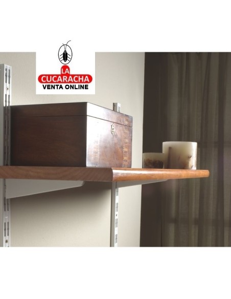 SOPORTE ACERO CREMALLERA DOBLE ESTANTERIAS MODELO 7000.