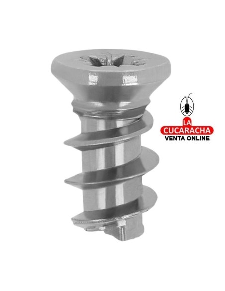 TORNILLO ACERO NIQUELADO MONTAJE MUEBLES MODELO EURO.