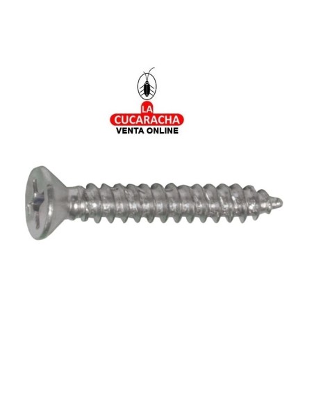 BLISTER TORNILLO ACERO ROSCA CHAPA CINCADO CABEZA PLANA PHILLIPS.