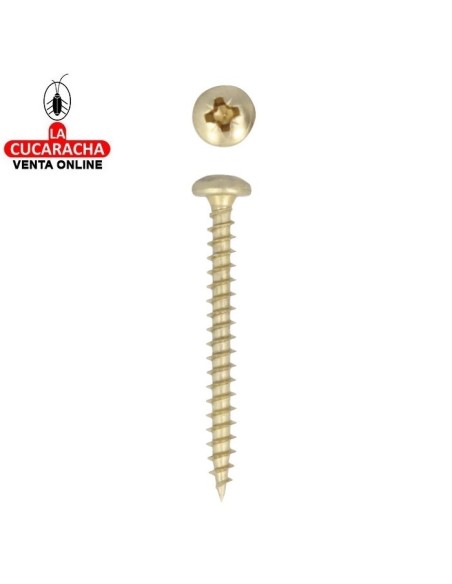 BLISTER TIRAFONDO ACERO BICROMATADO CABEZA ALOMADA POZIDRIVE.