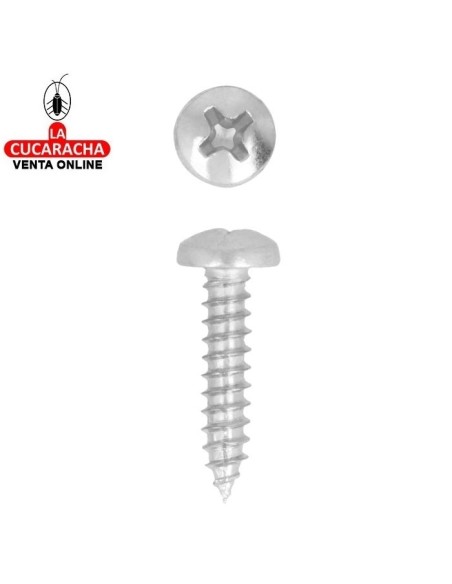 BLISTER TIRAFONDO ACERO CINCADO CABEZA ALOMADA POZIDRIVE.