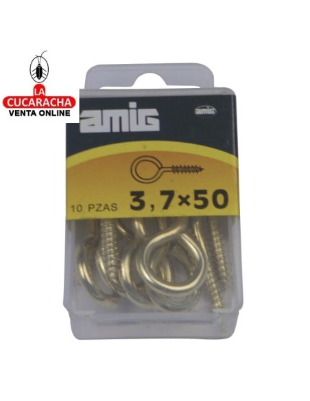 BLISTER HEMBRILLA CERRADA ACERO LATONADO.