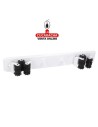 COLGADOR PARED ACERO PARA 2 ESCOBAS MODELO 761.