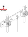 COLGADOR PARED ACERO PARA 2 ESCOBAS MODELO 761.
