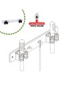 COLGADOR PARED ACERO PARA 2 ESCOBAS MODELO 761.