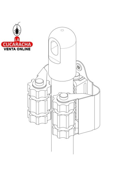 COLGADOR PARED ACERO PARA 1 ESCOBA MODELO 760.