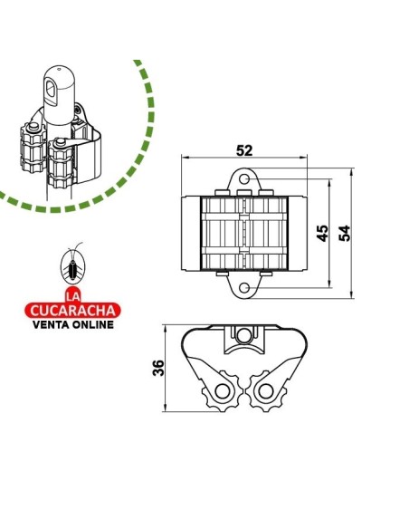 COLGADOR PARED ACERO PARA 1 ESCOBA MODELO 760.