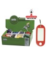 CAJA 160 LLAVEROS PORTA-ETIQUETAS 50X30MM ANILLA 18MM MODELO 9.