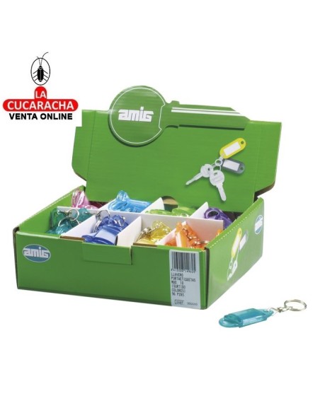 CAJA 96 LLAVEROS PORTA-ETIQUETAS 62X24MM MODELO 10.