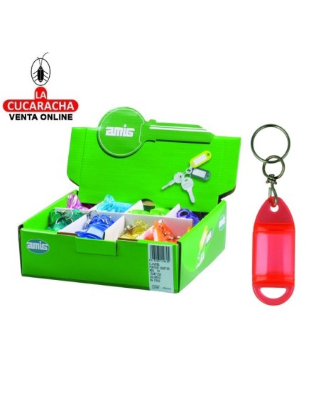 CAJA 96 LLAVEROS PORTA-ETIQUETAS 62X24MM MODELO 10.