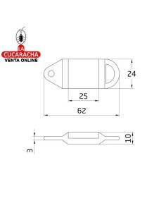 CAJA 96 LLAVEROS PORTA-ETIQUETAS 62X24MM MODELO 10.