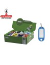 CAJA 200 LLAVEROS PORTA-ETIQUETAS 52x23MM ANILLA 16MM MODELO 8.