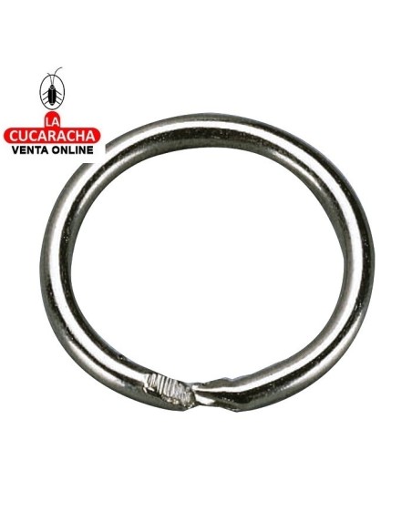 CAJA 200 ANILLAS ENGATILLADAS ACERO NIQUELADO MODELO 1.