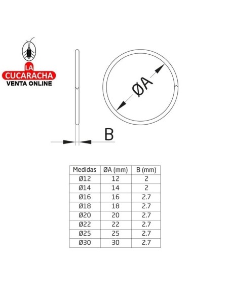 CAJA 200 ANILLAS ENGATILLADAS ACERO NIQUELADO MODELO 1.