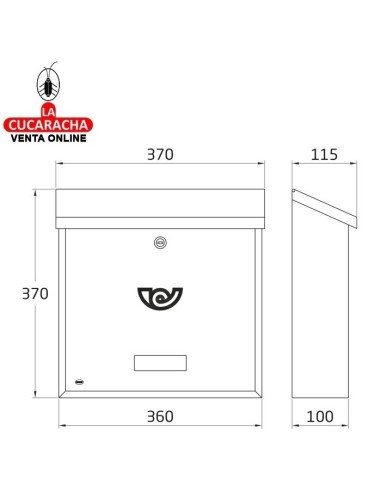 Buzón Acero Exterior Color Negro... Buzón Acero Exterior Color Negro...