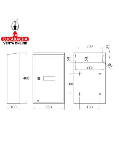 Recogecartas Buzón Acero Interiores...