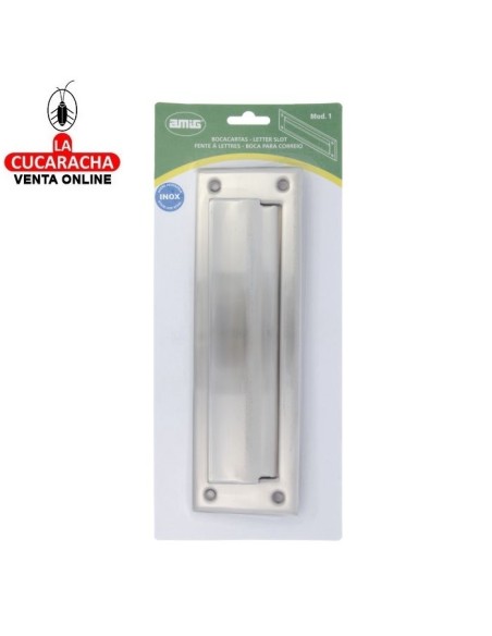 Bocacartas Buzón Acero boca 198x48mm. Modelo 1.
