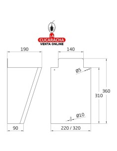 Cesta Publicidad Buzón Acero Rejilla Central Modelo 77.