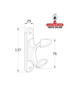 COLGADOR LATON PARED ROPA 2... 2