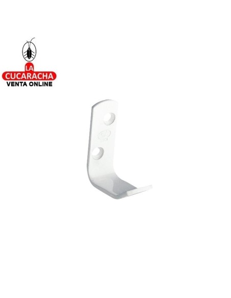 BLISTER 2 COLGADOR ACERO BLANCO PARED ROPA MODELO 10.