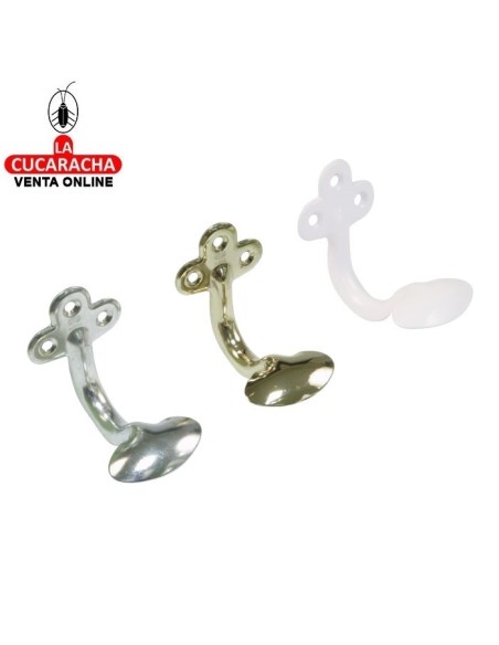 CAJA 25 COLGADOR ACERO PARED ROPA 1 GANCHO MODELO 2.