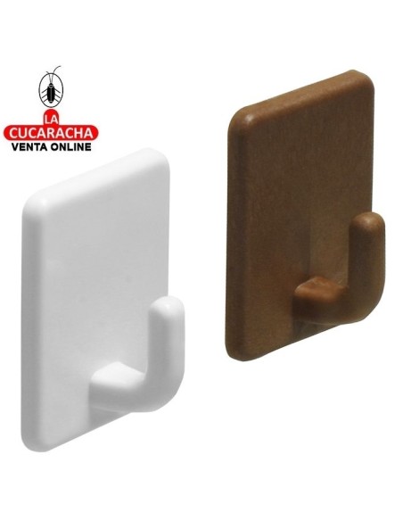 CAJA 100 COLGADOR PLASTICO MULTIUSO ADHESIVO MODELO 209.