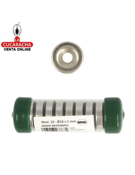 IMAN NEODIMIO REDONDO CON AGUJERO MODELO 32.