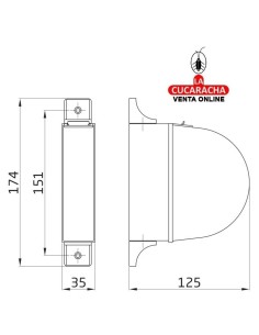 BLISTER RECOGEDOR PERSIANA EXTERIOR ABATIBLE DE PVC.