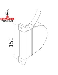 BLISTER RECOGEDOR PERSIANA EXTERIOR ABATIBLE DE PVC.