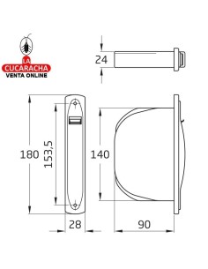BLISTER RECOGEDOR PERSIANA EMPOTRAR COMPACTO.
