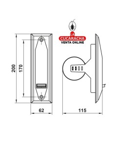 BLISTER RECOGEDOR PERSIANA EMPOTRAR METALICO.