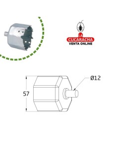 CONTERA PERSIANA METALICA PARA EJE RIZADO.