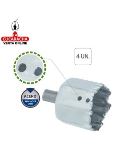 CONTERA PERSIANA METALICA PARA EJE RIZADO.