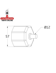 CONTERA PERSIANA METALICA PARA EJE RIZADO.