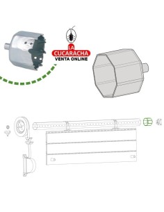 CONTERA PERSIANA METALICA PARA EJE RIZADO.