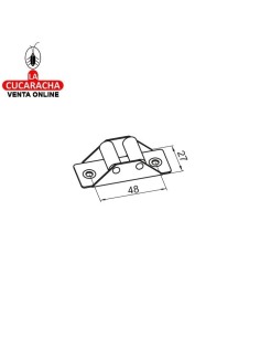 BLISTER CARCASA ALUMINIO GUIA SUPERIOR CINTA PERSIANA.