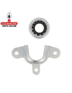 BLISTER 2 SOPORTE Y RODAMIENTO EJE PERSIANA ACERO CINCADO.