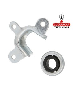 BLISTER 2 SOPORTE Y RODAMIENTO EJE PERSIANA ACERO CINCADO.