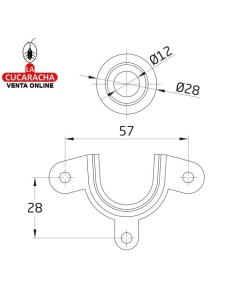 BLISTER 2 SOPORTE Y RODAMIENTO EJE PERSIANA ACERO CINCADO.