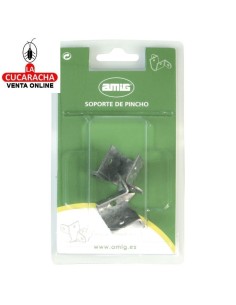 BLISTER 2 SOPORTE DE PINCHO EJE PERSIANA ACERO CINCADO.