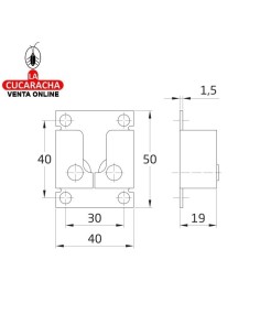 BLISTER SOPORTE DE RODILLOS EJE PERSIANA ACERO CINCADO.