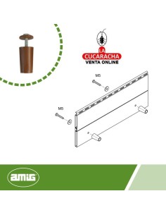 BLISTER 2 TOPE PLASTICO PERSIANA CON TORNILLO M5.