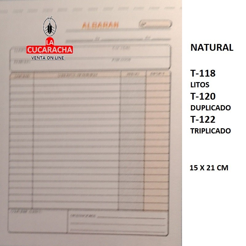TALONARIOS DE ALBARANES. VARIOS MODELOS