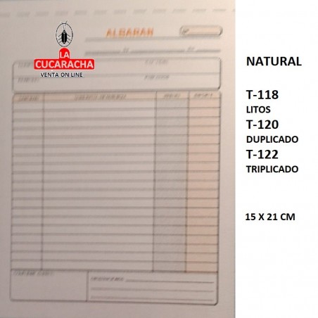 TALONARIOS DE ALBARANES. VARIOS MODELOS