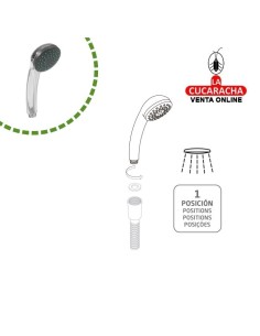 BLISTER TELEFONO DUCHA ABS ANTICAL 1 POSICION MODELO LEA.