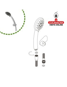 BLISTER KIT TELEFONO DUCHA ANTICAL 3 POSICIONES MODELO LAGA.