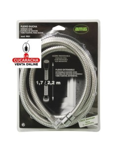 BLISTER FLEXO DUCHA ACERO INOX EXTENSIBLE 1.7-2.2M MODELO 9901.