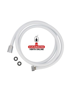 BLISTER FLEXO DUCHA PVC REFORZADO BLANCO 1.75M MODELO 9902.